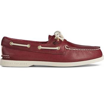 Sperry Authentic Original Plushwave Cervene - Damske Mokasíny